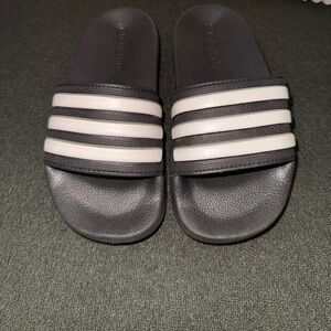 Adidas Black and White Slides